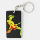 Gitarrenspielrocker Schlüsselanhänger (Rückseite)