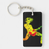 Gitarrenspielrocker Schlüsselanhänger (Vorderseite)