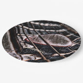 Gitarrenstränge in Leder Pappteller (Schrägansicht)