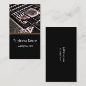 Gitarrenstränge in Leder-Visitenkarte 2 Visitenkarte (Vorne/Hinten)