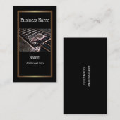 Gitarrenstränge in Leder-Visitenkarte 5 Visitenkarte (Vorne/Hinten)