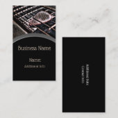 Gitarrenstränge in Leder-Visitenkarte 6 Visitenkarte (Vorne/Hinten)