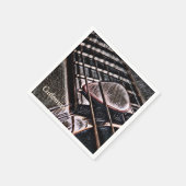 Gitarrenstränge in Lederpapier Napkins Serviette (Ecke)