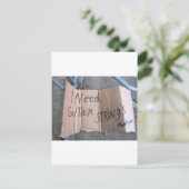 Gitarrenstrings Postkarte (Stehend Vorderseite)