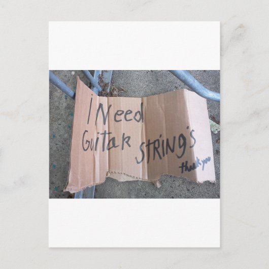 Gitarrenstrings Postkarte (Vorderseite)