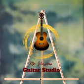 Gitarrenstudio Elegantes transparentes Akryllische Acrylschild (Neutral)