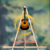 Gitarrenstudio Elegantes transparentes Akryllische Acrylschild (Neutral)