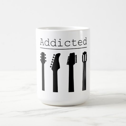 Gitarrensüchtig Kaffeetasse (Mittel)
