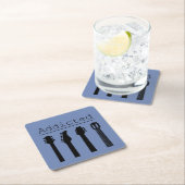 Gitarrensüchtig Rechteckiger Pappuntersetzer (Vor Ort)