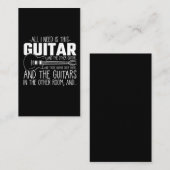 Gitarrensüchtige Musikermusikinstrumentenhorte Visitenkarte (Vorne/Hinten)