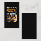 Gitarrensüchtiger Joke Funny Music Visitenkarte (Vorne/Hinten)