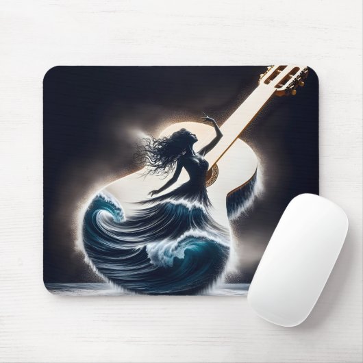Gitarrentänzer mit doppelter Exposition Mousepad (Mit Mouse)