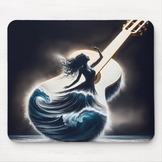 Gitarrentänzer mit doppelter Exposition Mousepad (Vorne)