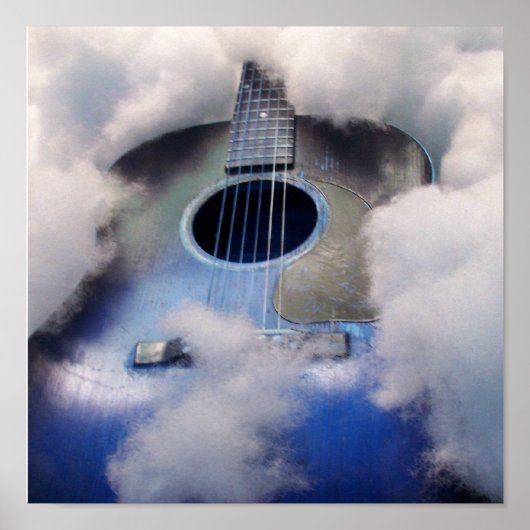 Gitarrentraum blau POSTER (Vorne)