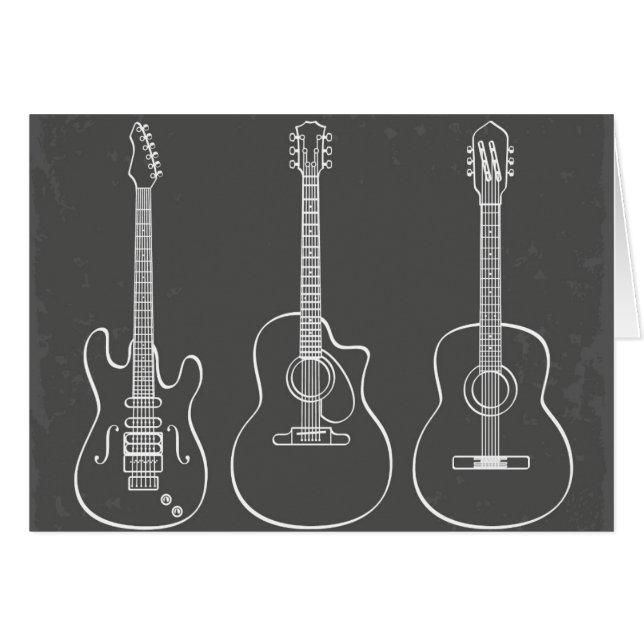 Gitarrentrio-Retro-Musik (Vorderseite (Horizontal))