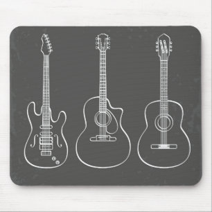 Gitarrentrio-Retro-Musik Mousepad
