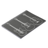 Gitarrentrio-Retro-Musik Notizblock (Linke Seite)