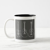 Gitarrentrio-Retro-Musik Zweifarbige Tasse (Links)