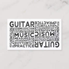 Gitarrentypografie Visitenkarte