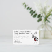 Gitarrenunterricht Cool zweiseitige Visitenkarten Visitenkarte (Stehend Vorderseite)