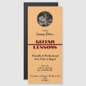 Gitarrenunterricht Magent Poster Magnetkarte (Vorne/Hinten)