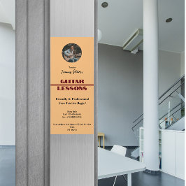 Gitarrenunterricht Magent Poster Magnetkarte