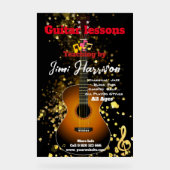 Gitarrenunterricht Maßgeschneidert Akryllische Sig Acrylschild (Vorderseite)