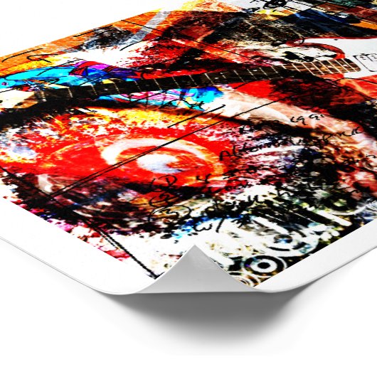 Gitarrenunterricht Poster (Ecke)