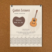 Gitarrenunterricht reißt den Strips-Flyer ab Flyer