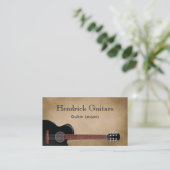 Gitarrenunterricht - Verkauf von Gitarren Visitenkarte (Stehend Vorderseite)