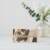 Gitarrenunterricht/ Visitenkarten für den Vertrieb Visitenkarte (Stehend Vorderseite)