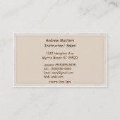 Gitarrenunterricht/ Visitenkarten für den Vertrieb Visitenkarte (Rückseite)