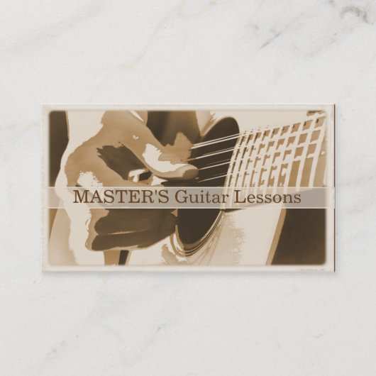 Gitarrenunterricht/ Visitenkarten für den Vertrieb Visitenkarte (Vorderseite)