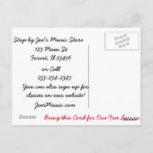 Gitarrenunterricht Werbung Postkarte für Unternehm (Rückseite)