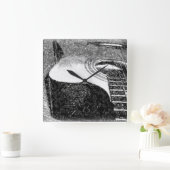 Gitarrenwall-Uhr Quadratische Wanduhr (Zuhause)