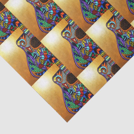 Gitarrenzettel Seidenpapier (Ausschnitt)