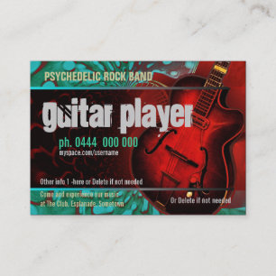 Gitarrespieler Band Visitenkarte