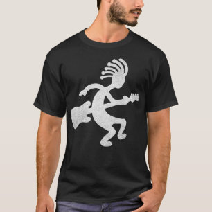 Gitarrespieler Kokopelli indianische Hieroglyphe T-Shirt