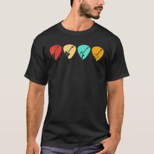 Gitarrespieler Vintage Retro Plektrum Musiker Gita T-Shirt