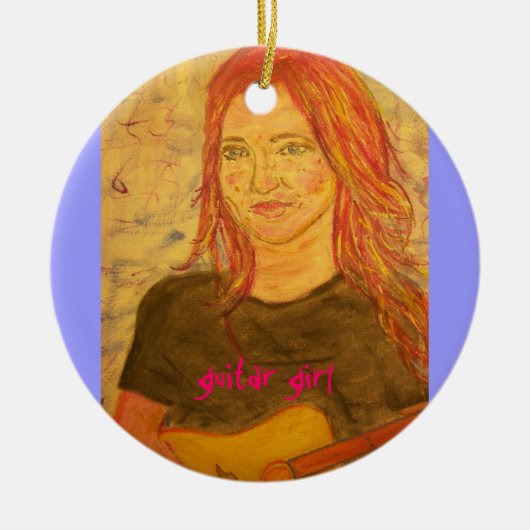 Gitarrist Art Keramikornament (Vorne)