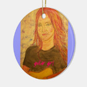 Gitarrist Art Keramikornament (Links)