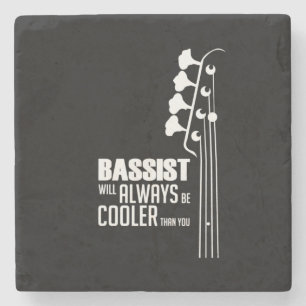 Gitarrist Bassist wird immer Cooler als Sie Weihna Steinuntersetzer