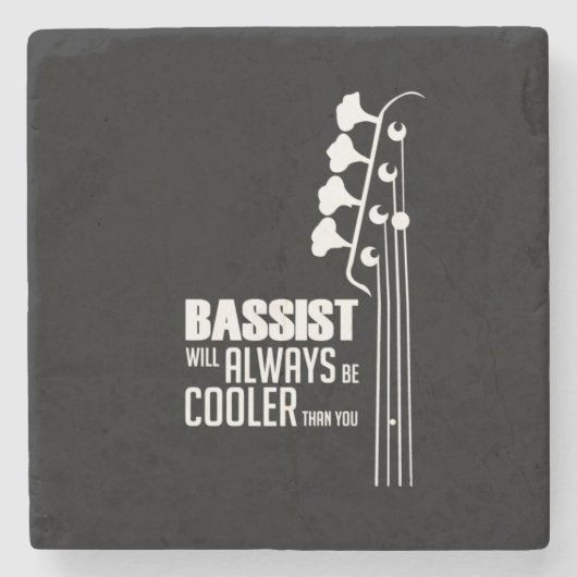 Gitarrist Bassist wird immer Cooler als Sie Weihna Steinuntersetzer (Vorderseite)
