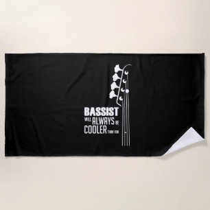 Gitarrist Bassist wird immer Cooler als Sie Weihna Strandtuch