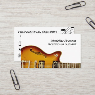 Gitarrist Beruflich Business Card Visitenkarte
