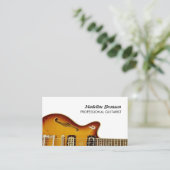 Gitarrist Beruflich Business Card Visitenkarte (Stehend Vorderseite)