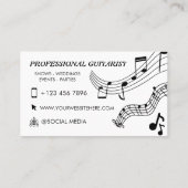 Gitarrist Beruflich Business Card Visitenkarte (Rückseite)