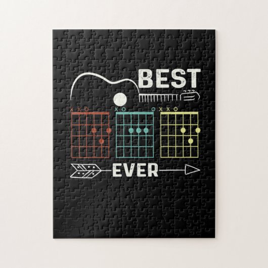 Gitarrist Best Vater je zum Geburtstag Puzzle (Vertikal)