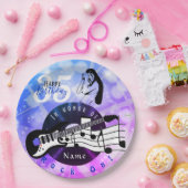 Gitarrist Birthday Theme Paper Plate HAMbWG Pappteller (Party)