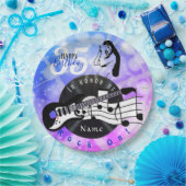 Gitarrist Birthday Theme Paper Plate HAMbWG Pappteller (Party)